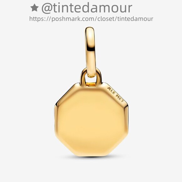 Pandora Blue Engravable Mini Medallion Charm - Picture 3 of 7